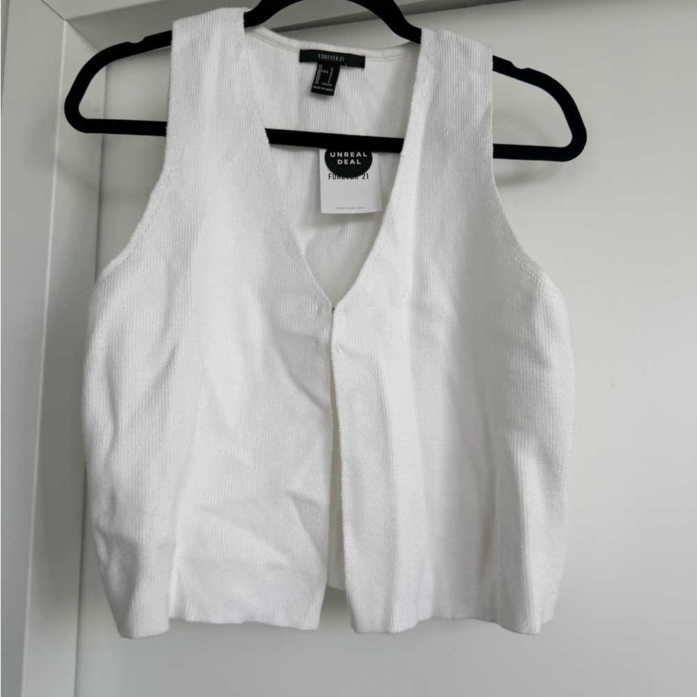 NWT Women's White Vest Top